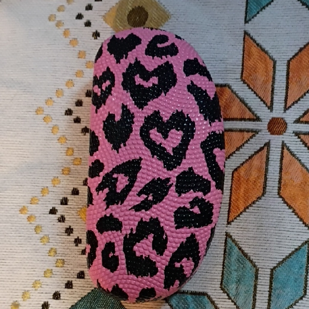 Pink and Black Leopard Print Sunglasses Case